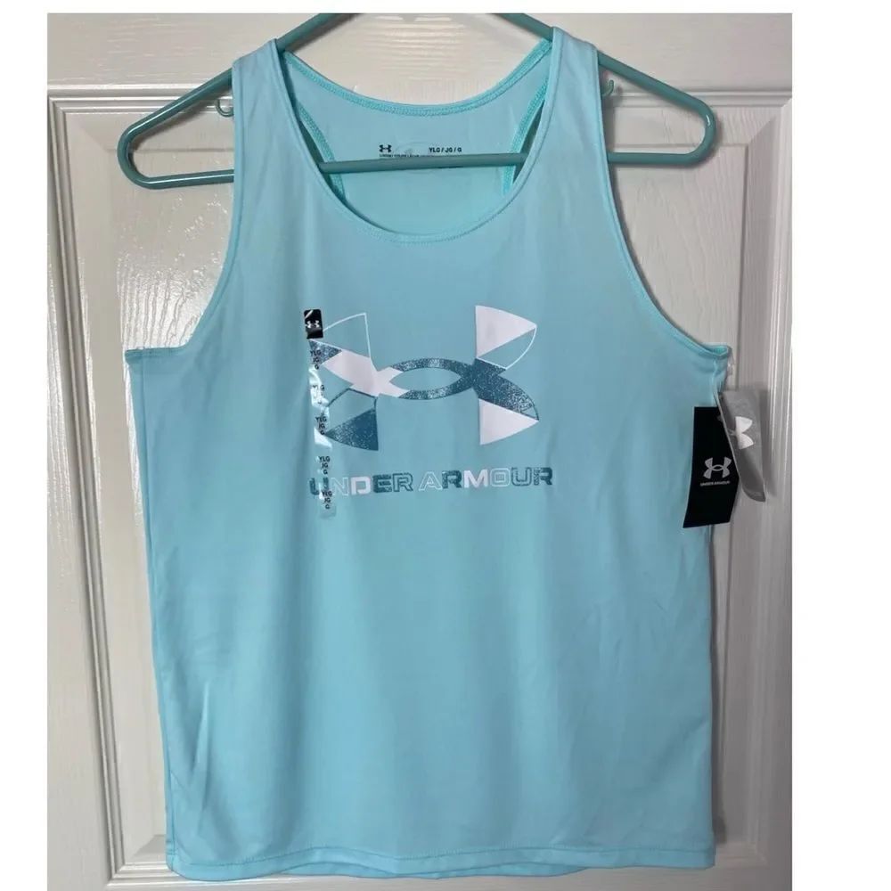 Under Armour Girls Mint Green Tank Top